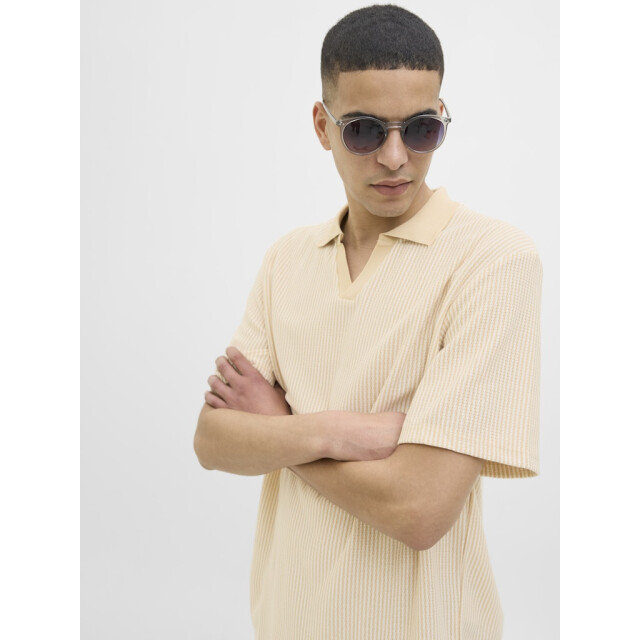 Jack & Jones Jprkash ss polo zand dessin 5369.06.0017 large