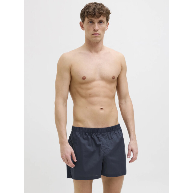 Jack & Jones Heren wijde boxershorts geweven katoen jacmilano 3-pack donkerblauw/zwart 12282286-Vintage Indigo large