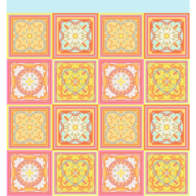 Mucho Gusto ® blouse grazie oranje hart patchwork MUCHO GUSTO® Blouse Grazie Oranje Hart Patchwork large