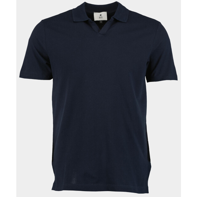 Bos Bright Blue Polo korte mouw polo v placket 2804425/220 navy 191042 large