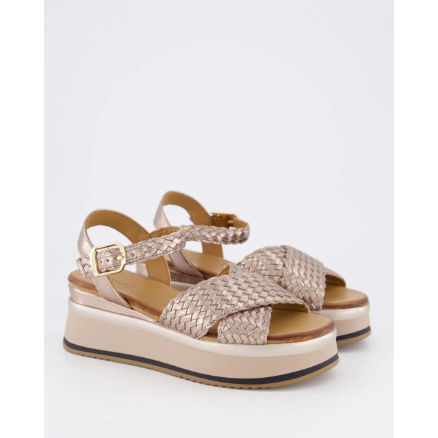 Gibaldi Dames braided strap sandaal wit A98004-ASH large