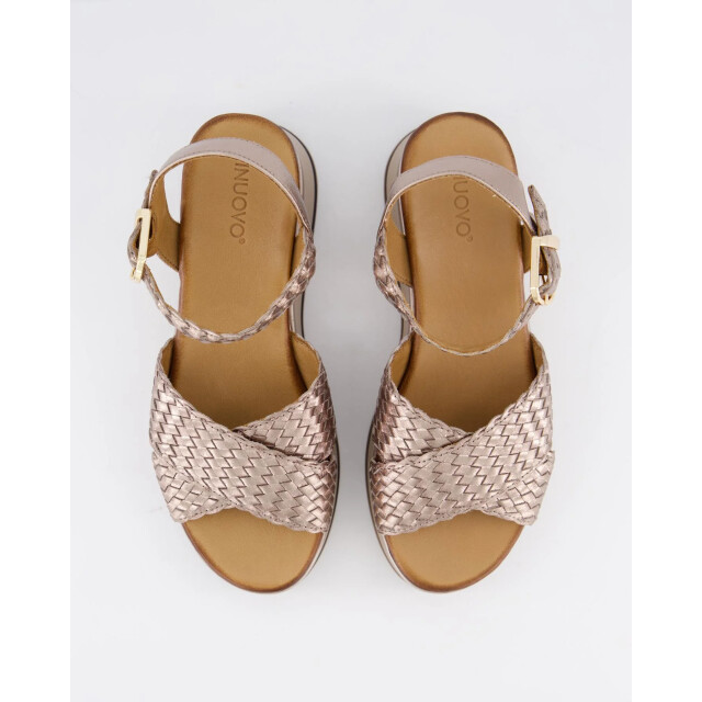 Gibaldi Dames braided strap sandaal wit A98004-ASH large