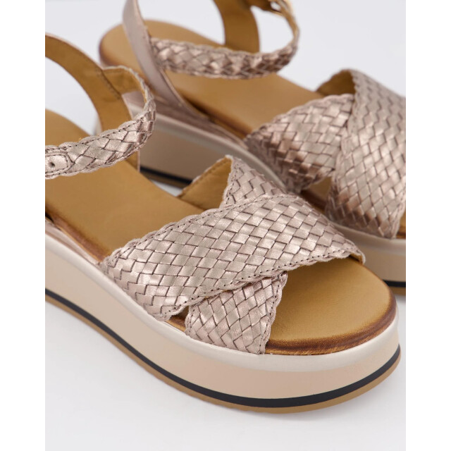 Gibaldi Dames braided strap sandaal wit A98004-ASH large