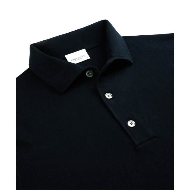 Profuomo Luxury basic polo met lange mouwen 102227-001-XXL large