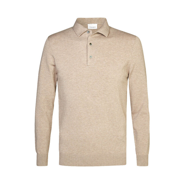Profuomo Luxury basic polo met lange mouwen 102229-001-XXL large