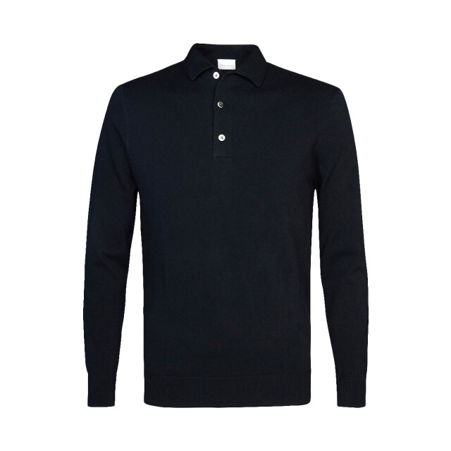 Profuomo Luxury basic polo met lange mouwen 102227-001-XXL large