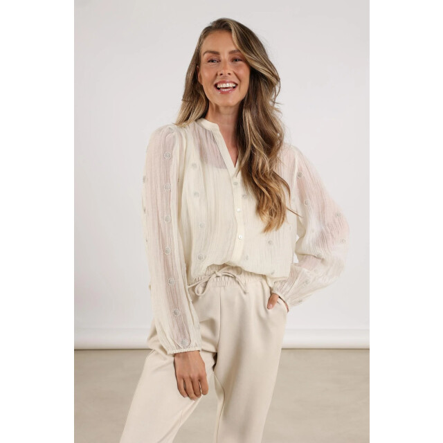 Nukus Nkf02059 17 rosan blouse embroidery off white NKF02059  17 large