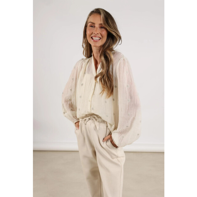 Nukus Nkf02059 17 rosan blouse embroidery off white NKF02059  17 large