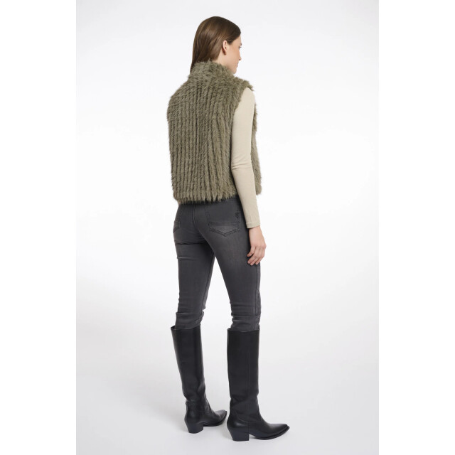Rino & Pelle Dava.7002511 rino en pelle gilet with closure green ash Dava.7002511 Green ash large
