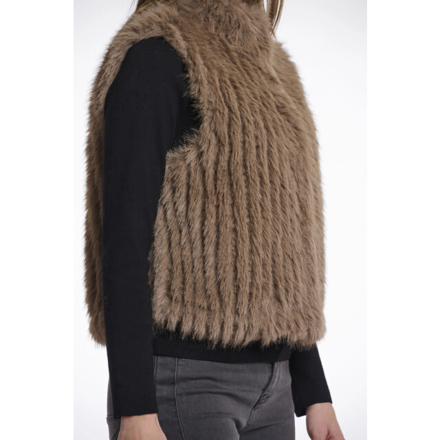 Rino & Pelle Dava.7002511 rino en pelle gilet with closure toffee Dava.7002511 Toffee large