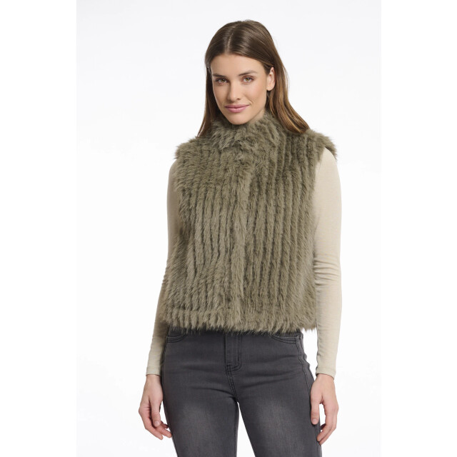 Rino & Pelle Dava.7002511 rino en pelle gilet with closure green ash Dava.7002511 Green ash large