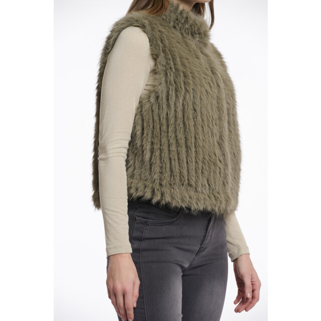 Rino & Pelle Dava.7002511 rino en pelle gilet with closure green ash Dava.7002511 Green ash large