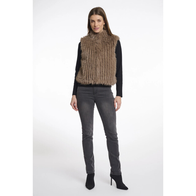Rino & Pelle Dava.7002511 rino en pelle gilet with closure toffee Dava.7002511 Toffee large