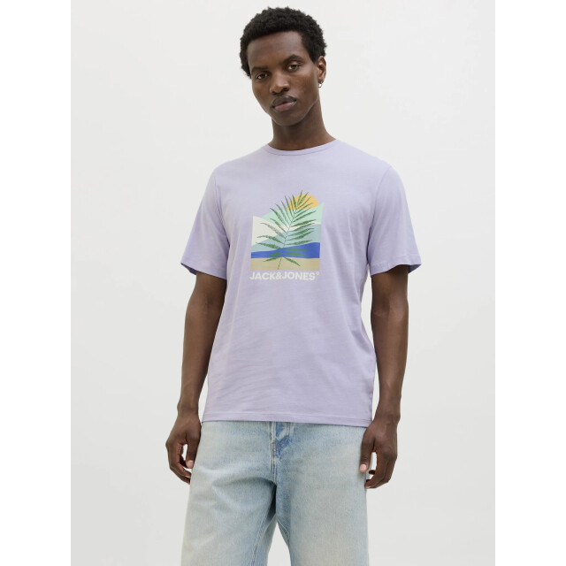 Jack & Jones Heren t-shirt jjbarbados ronde hals 12269416-Languid Lavender large