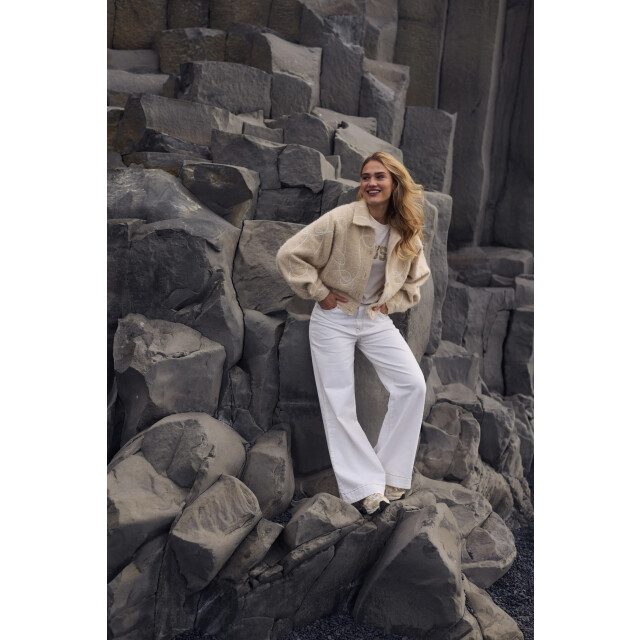 Nukus Nkf09051 17 abby pants denim embroidery off white NKF09051  17 large