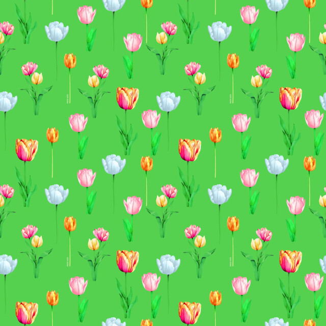 Mucho Gusto ® gilet lesbos groene tulpenprint MUCHO GUSTO® Gilet Lesbos Groene Tulpenprint large