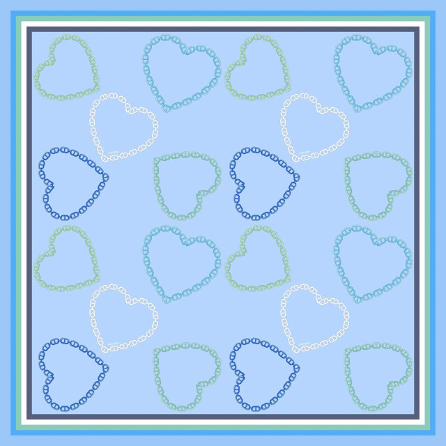 Mucho Gusto ® blouse maldives blauw ketting hartjesprint MUCHO GUSTO® Blouse Maldives Blauw Ketting Hartjesprint large