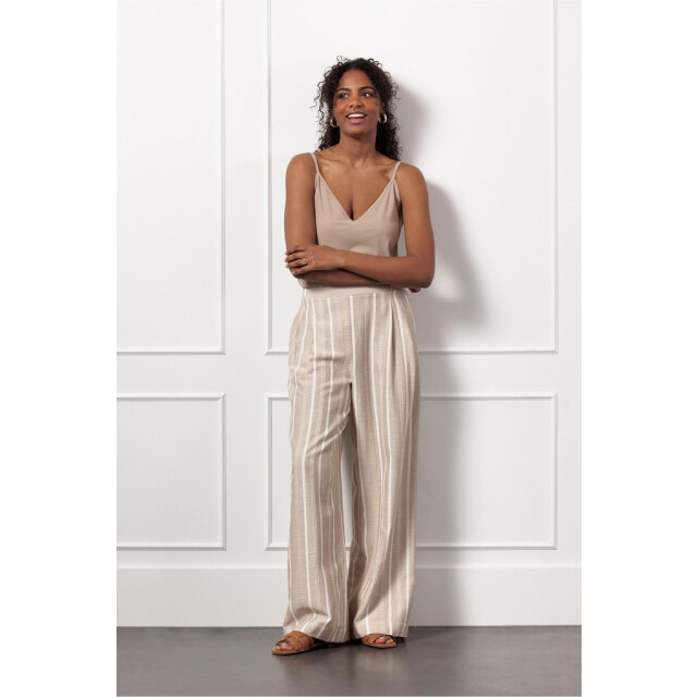 Studio Anneloes fardeau gold stripe trousers 12995 2200 latte 06541.882.0014 large
