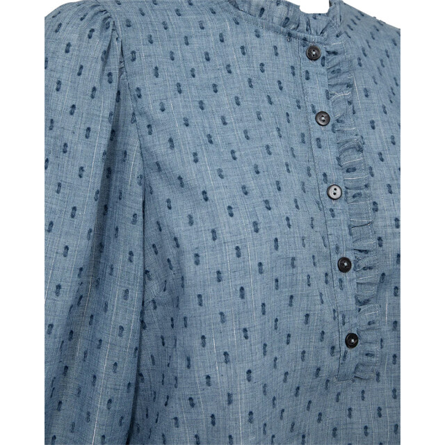 Free Quent Fqdina blouse ruffle detail vintage indigo 206719-7089 large