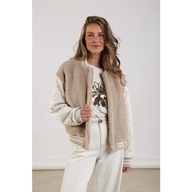 Nukus Nkf04004 126 rimona shirt paillet flower offwhite/gold NKF04004  126 large