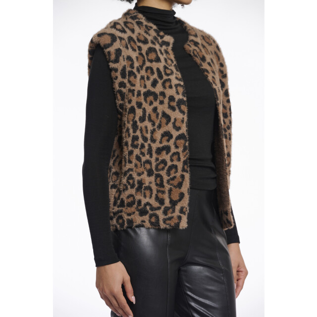 Rino & Pelle Elona.5012511 rino en pelle short waistcoat leopard Elona.5012511 Leopard large