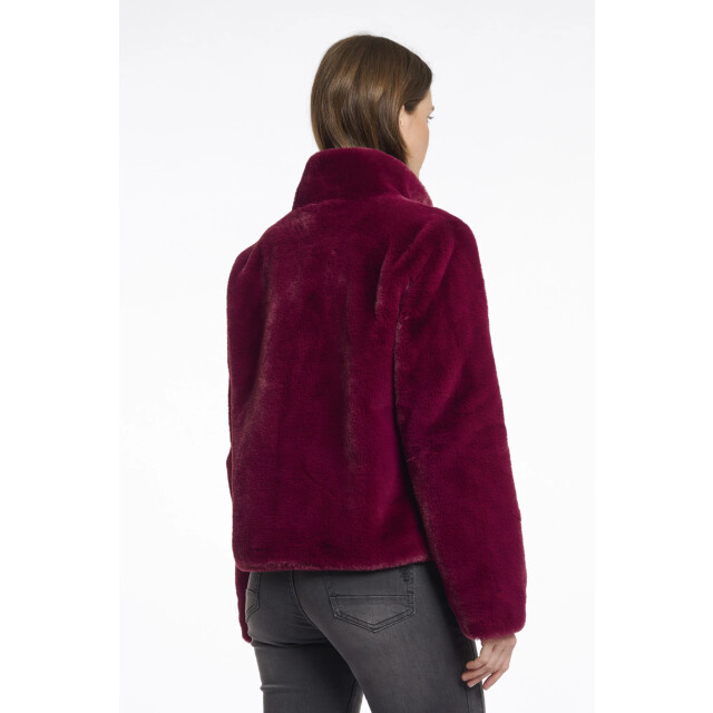 Rino & Pelle Vie.7002511 rino en pelle single breasted fake fur jacket sugar plum Vie.7002511 Sugar plum large