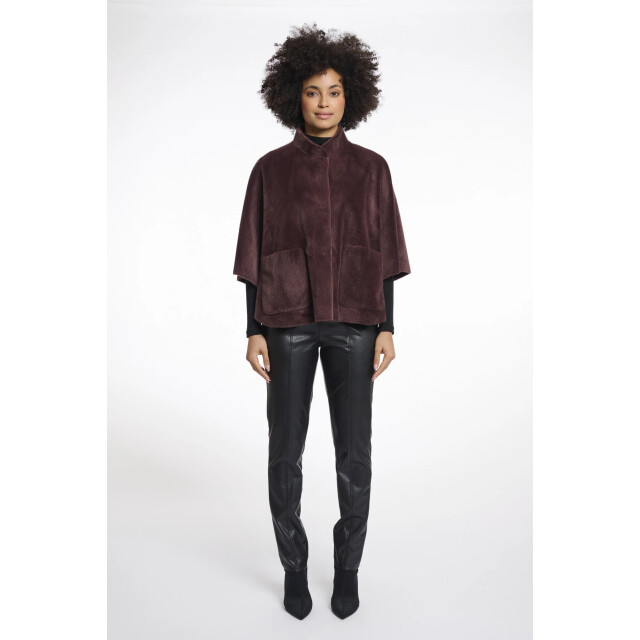 Rino & Pelle Dewi.7002511 rino en pelle faux fur cape chocolate bean Dewi.7002511 Chocolate bean large