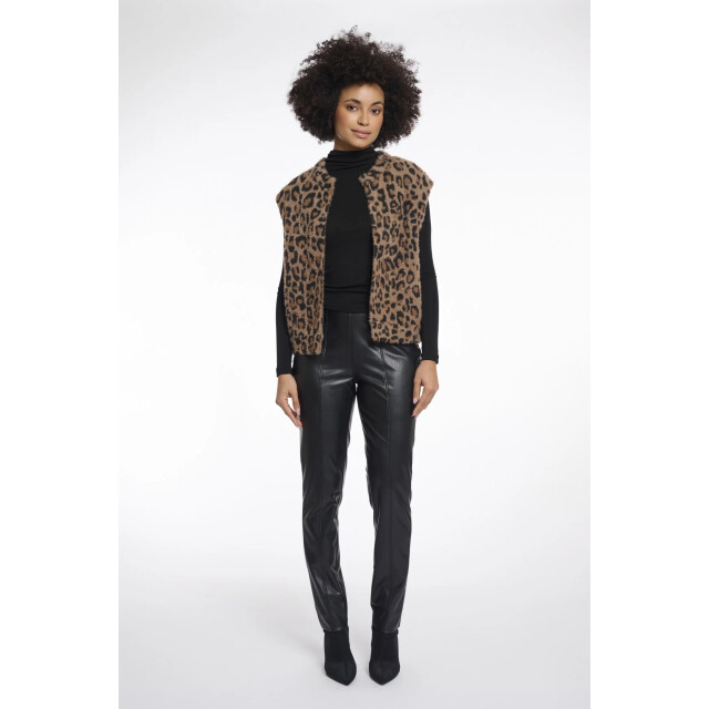 Rino & Pelle Elona.5012511 rino en pelle short waistcoat leopard Elona.5012511 Leopard large