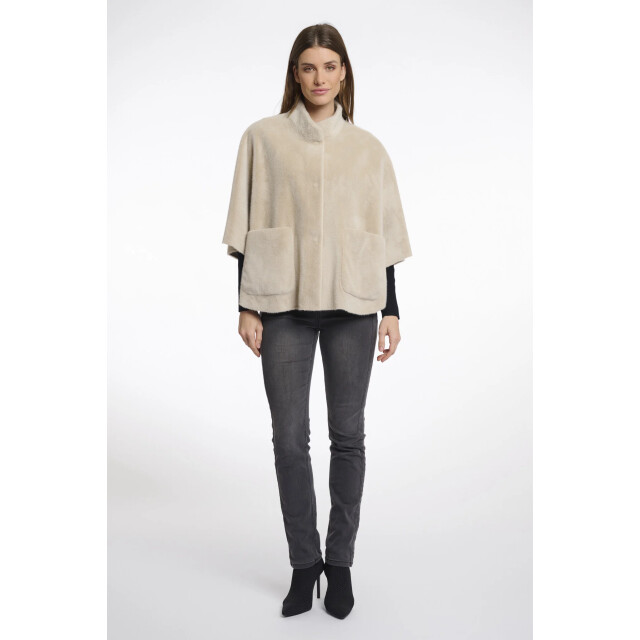 Rino & Pelle Dewi.7002511 rino en pelle faux fur cape birch Dewi.7002511 Birch large