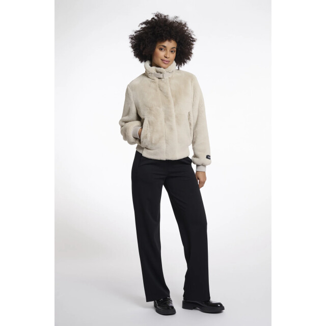 Rino & Pelle Ambra.7002511 rino en pelle short fake fur jacket birch Ambra.7002511 Birch large