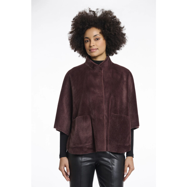 Rino & Pelle Dewi.7002511 rino en pelle faux fur cape chocolate bean Dewi.7002511 Chocolate bean large