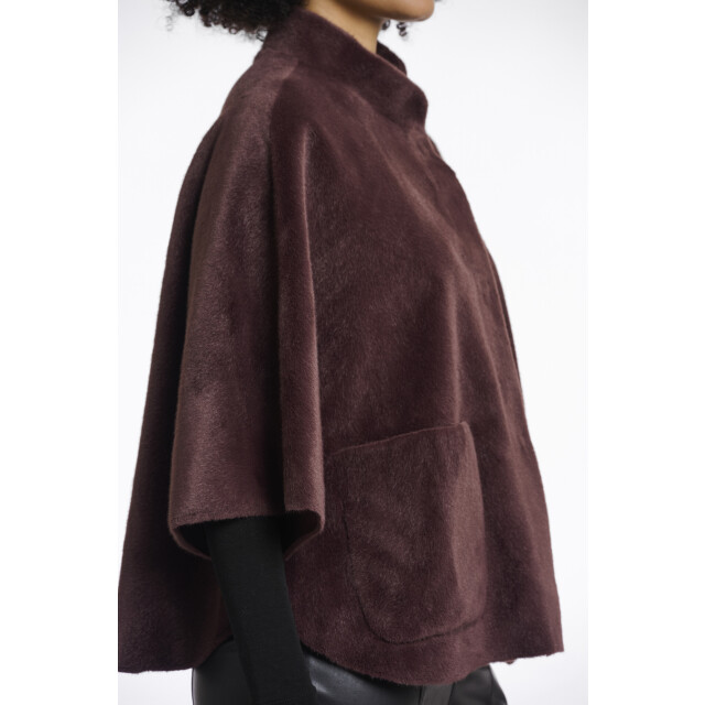 Rino & Pelle Dewi.7002511 rino en pelle faux fur cape chocolate bean Dewi.7002511 Chocolate bean large