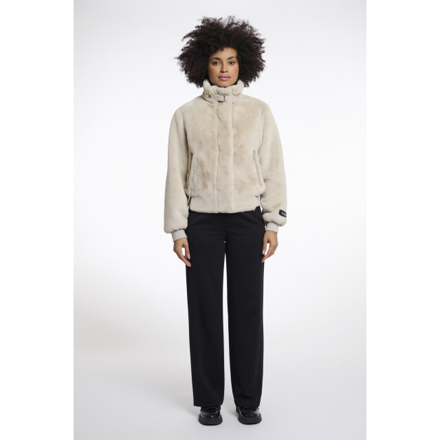 Rino & Pelle Ambra.7002511 rino en pelle short fake fur jacket birch Ambra.7002511 Birch large