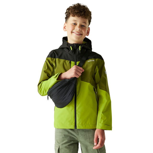Regatta Kinder/kinder highton vi waterdichte jas UTRG11444_grenoblegreennephritegreenblackwildlime large