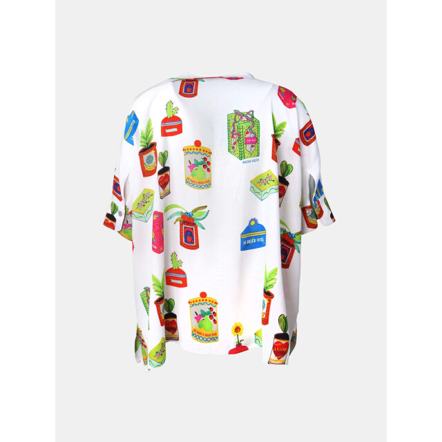 Mucho Gusto ® blouse bréscia plantenpotten patchwork MUCHO GUSTO® Blouse Bréscia Plantenpotten Patchwork large