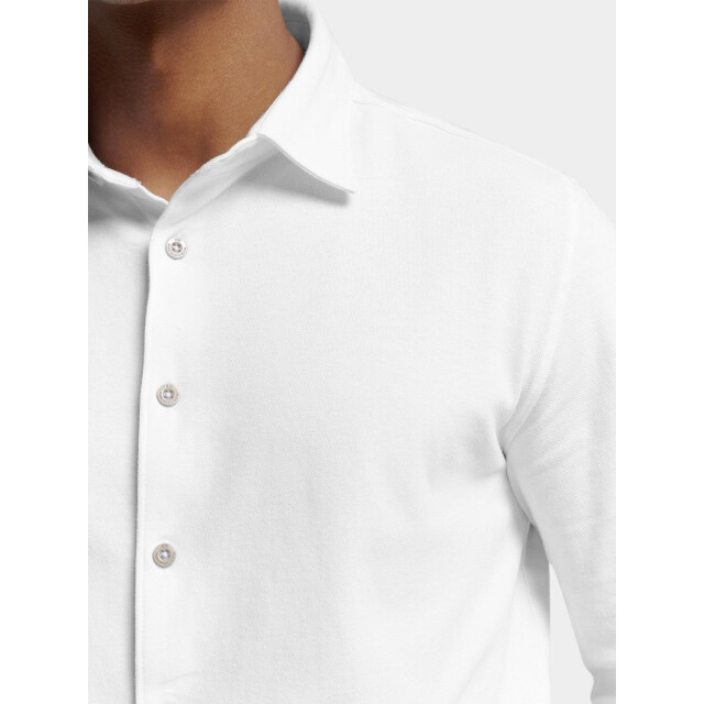 No Excess Casual hemd lange mouw shirt jersey pique stretch n4186/010 196090 large