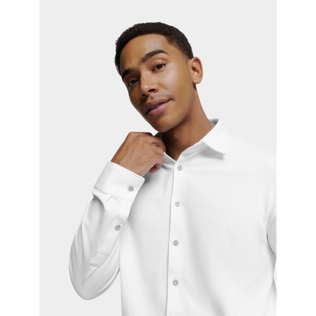 No Excess Casual hemd lange mouw shirt jersey pique stretch n4186/010 196090 large