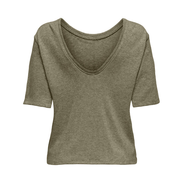 Only Blouse korte mouw 15352910 falka Only Top korte mouw voor Dames in de kleur Donker groen - Maat L voor Dames in de kleur Donker groen - Maat L large