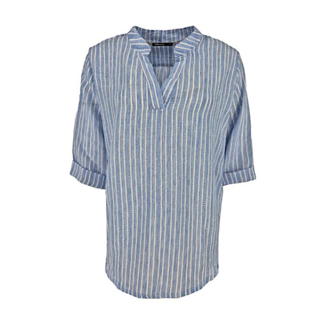 FOS Amsterdam Top kyra double line lichtblauw Kyra Double Line - Lichtblauw large