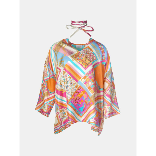 Mucho Gusto ® blouse seta multipatchwork elegance MUCHO GUSTO® Blouse Seta Multipatchwork Elegance large