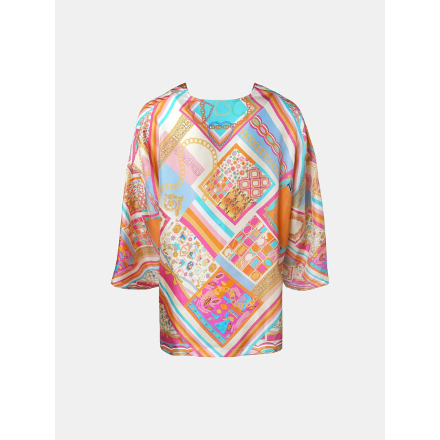 Mucho Gusto ® blouse seta multipatchwork elegance MUCHO GUSTO® Blouse Seta Multipatchwork Elegance large