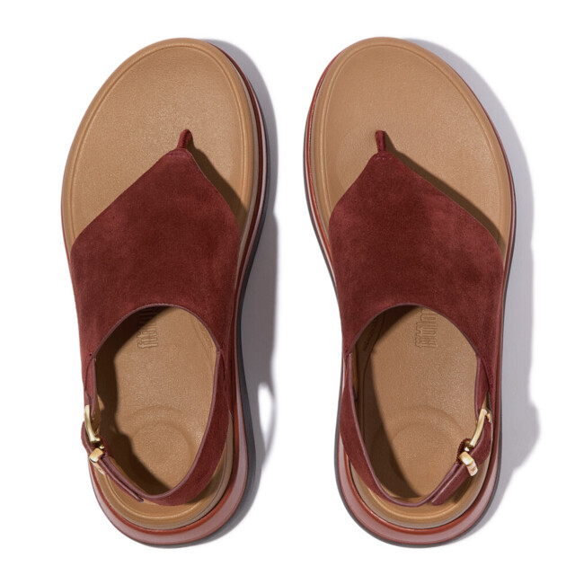 FitFlop F-mode stack suede back-strap toe-post sandals E2H large