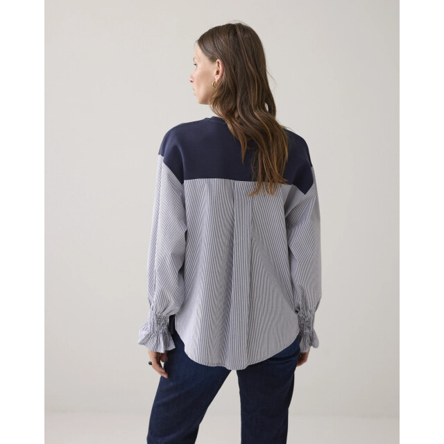 Summum 3s5188-30634 495 top sweat woven mix midnight blue 3s5188-30634 495 large