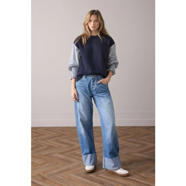 Summum 3s5188-30634 495 top sweat woven mix midnight blue 3s5188-30634 495 large