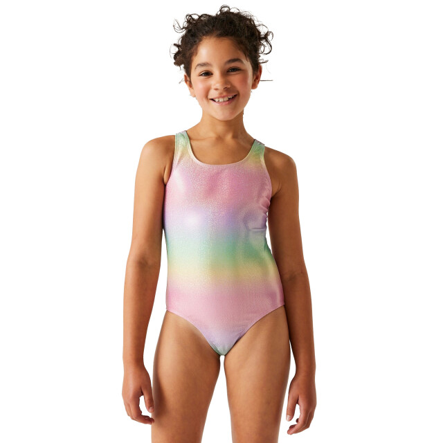 Regatta Katrisse zeemeermin glinsterend eendelig zwempak voor meisjes UTRG11546_multicoloured large