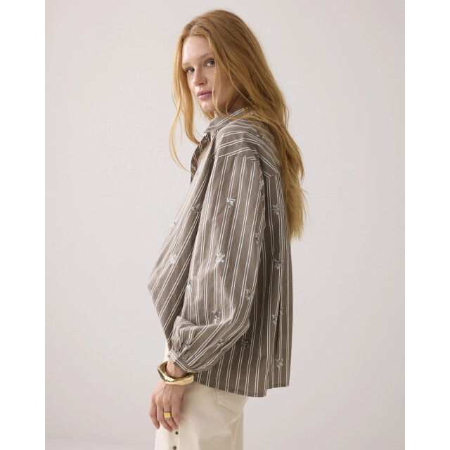 Summum 2s3328-12291 706 blouse stripe scattered embro funghi 2s3328-12291 706 large