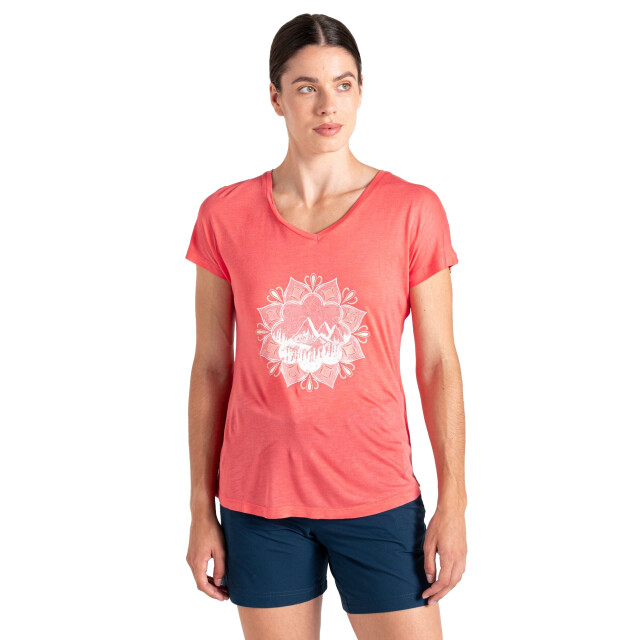 Dare2b Dames serene bloemen t-shirt UTRG11705_peachbloom large