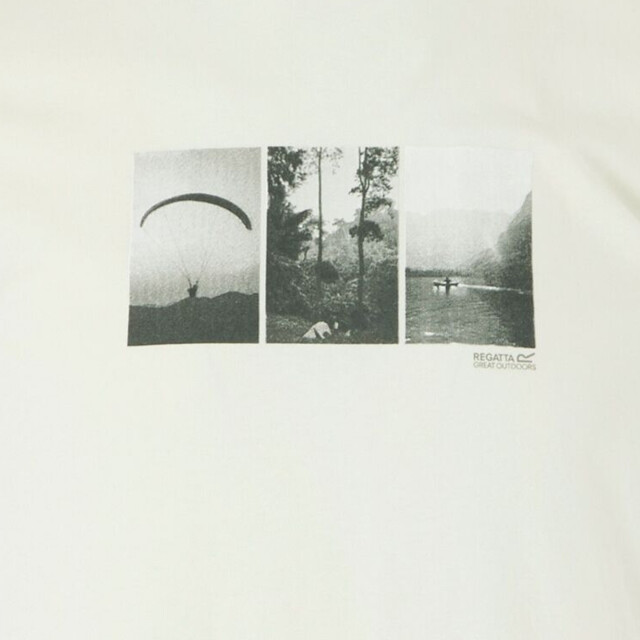 Regatta Heren breezed v natuur t-shirt UTRG11662_stonewhite large