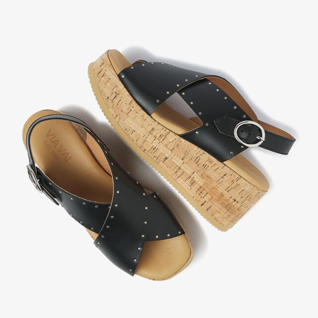 Via Vai 62191 Sissel Elaine Sandalen Zwart 62191 Sissel Elaine large