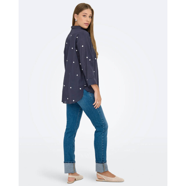 Only Blouse lange mouw 15283743 Only Blouse lange mouw voor Dames in de kleur Donker blauw - Maat XL voor Dames in de kleur Donker blauw - Maat XL large